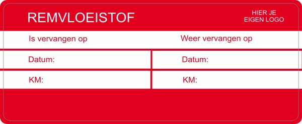 Remvloeistof sticker groot