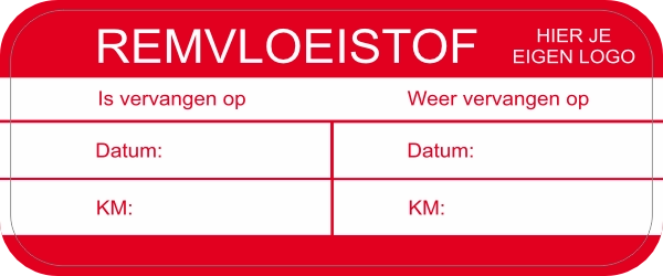 Remvloeistof sticker klein