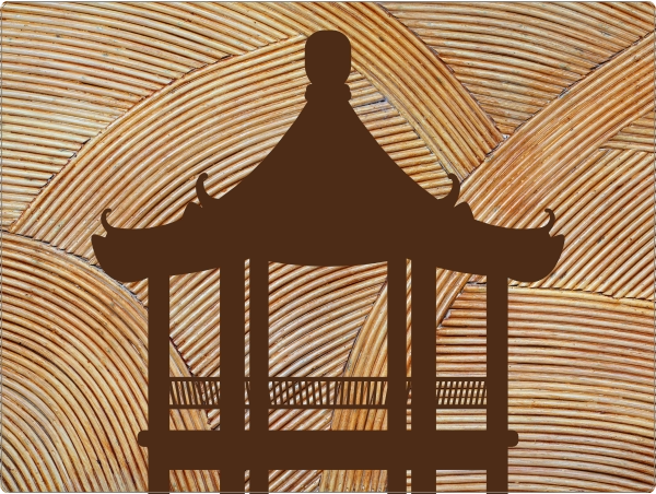 Riet Pagode laptop sticker 15 inch