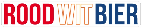 Rood wit bier sticker
