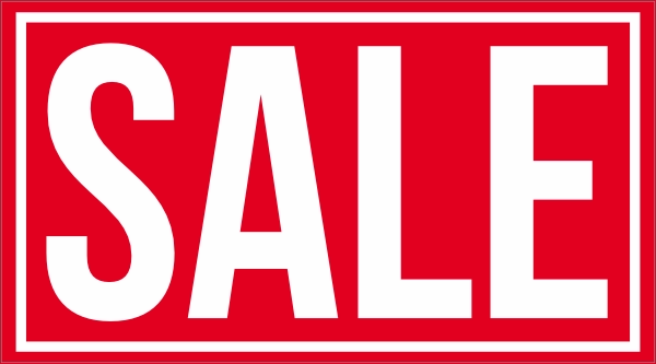 SALE glassticker
