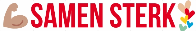 Samen sterk spandoek
