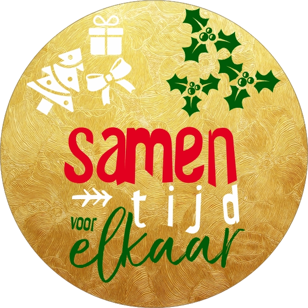 Samen tijd voor elkaar kerststicker