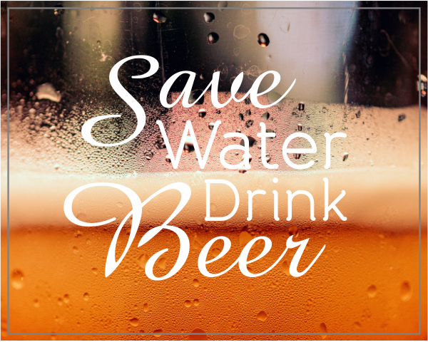 Save water drink beer sticker