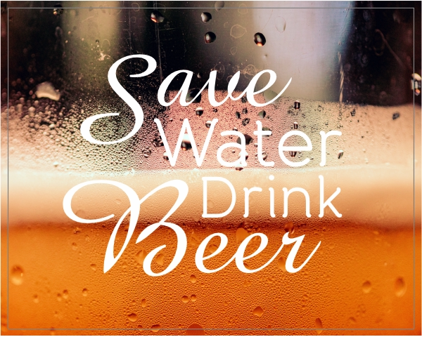 Save water drink beer sticker