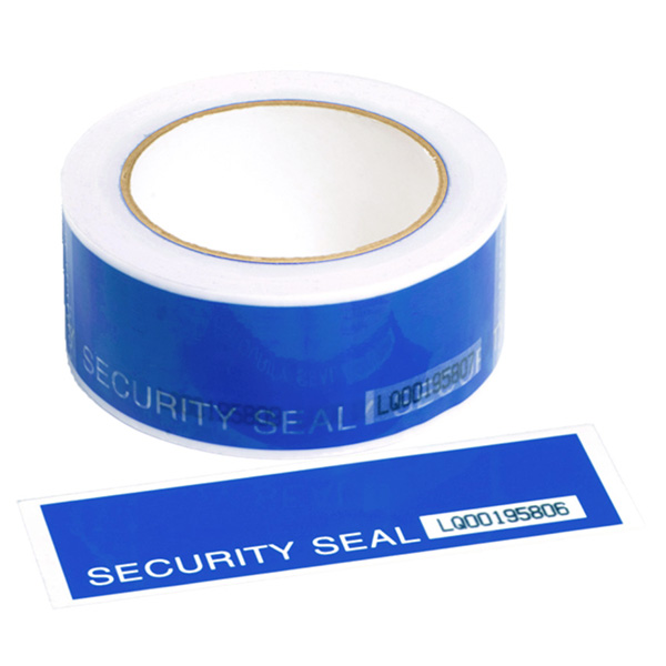 Security label blauw