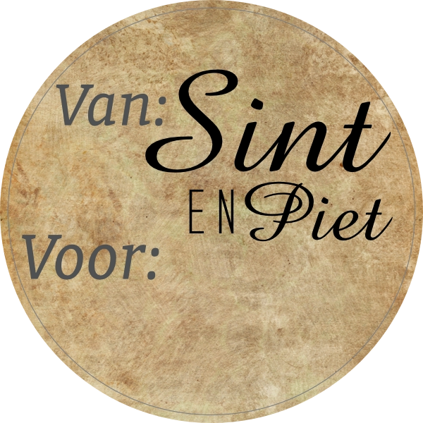 Van Sint en Piet cadeausticker
