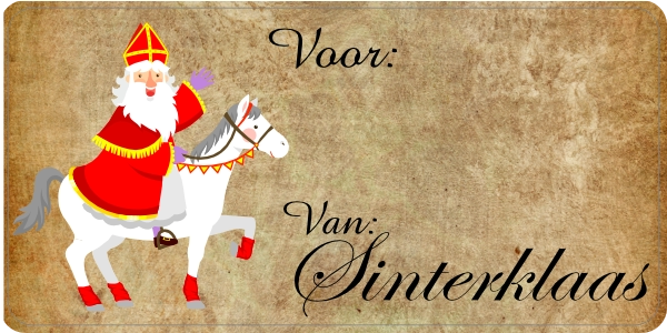 Sinterklaas cadeausticker