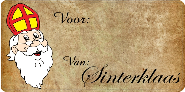 Sint cadeausticker