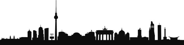 Skyline van Berlijn muursticker