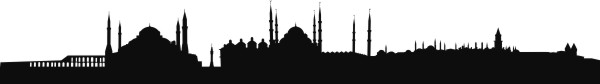 Skyline van Istanbul muursticker