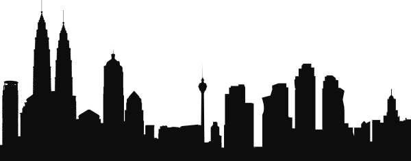 Skyline van Kuala Lumpur muursticker