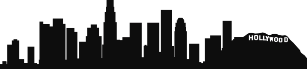 Skyline van Los Angeles muursticker