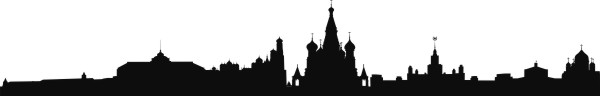 Skyline van Moskou muursticker