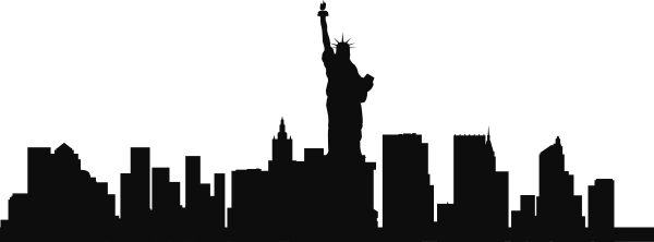 Skyline van New York muursticker