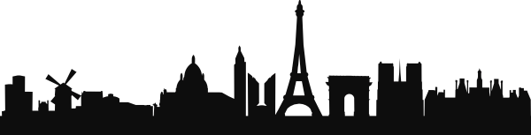 Skyline van Parijs muursticker