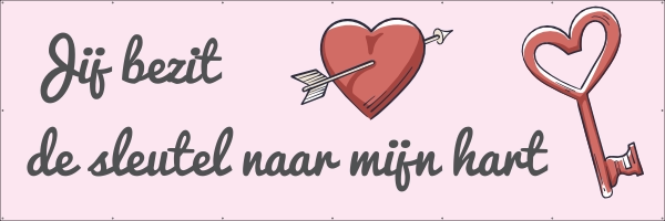 Sleutel naar mijn hart spandoek