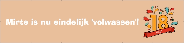 Spandoek 18 jaar