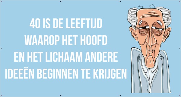 Handig Pebish Mediaan Spandoek 40 jaar | 123spandoek.nl