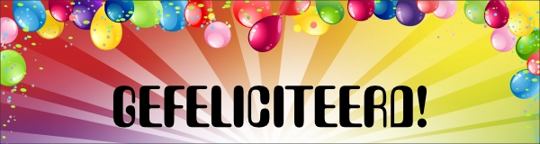 Spandoek Feest met Balonnen