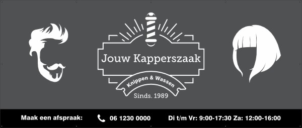 Spandoek jouw kapperszaak