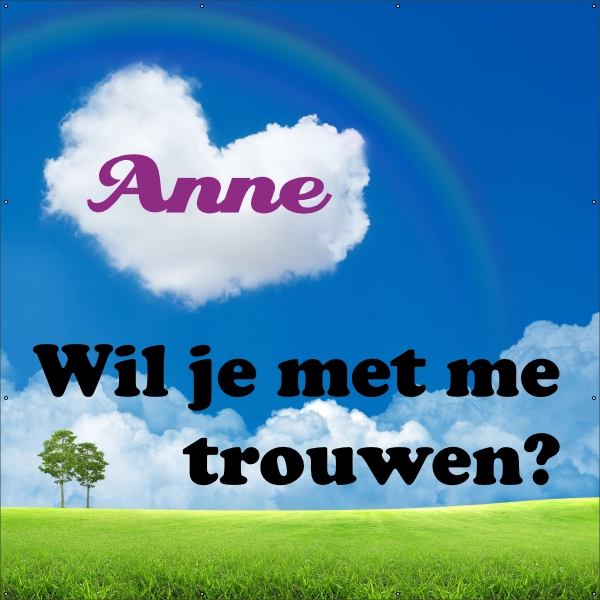 Spandoek Trouwen Hart