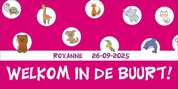 Spandoek welkom in de buurt meisje