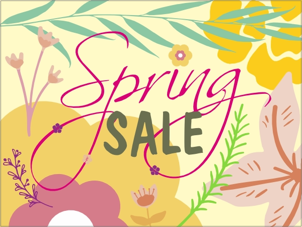 Spring Sale raamsticker