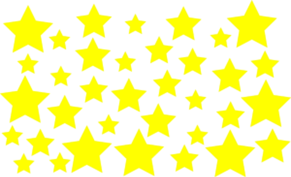 Sterren stickers Fel geel