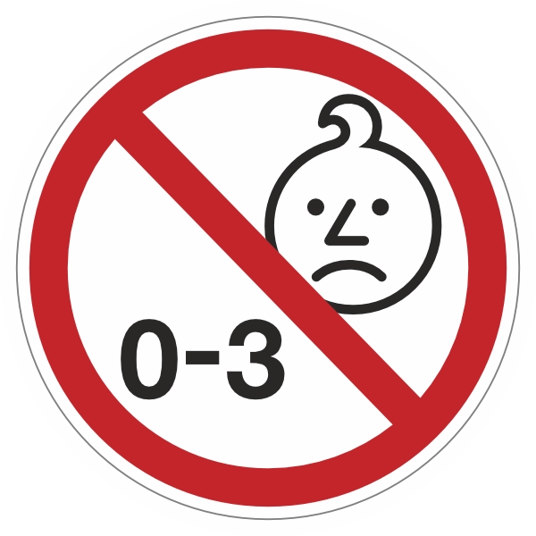 Niet geschikt voor kinderen sticker