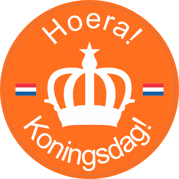 sticker hoera koningsdag