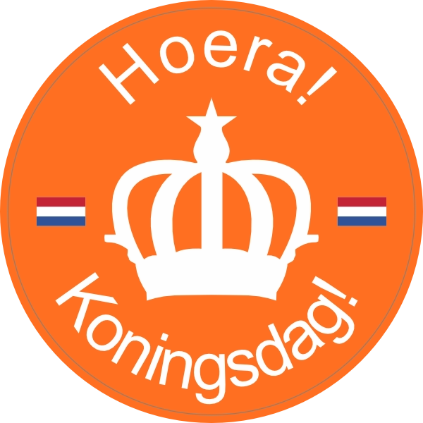 sticker hoera koningsdag