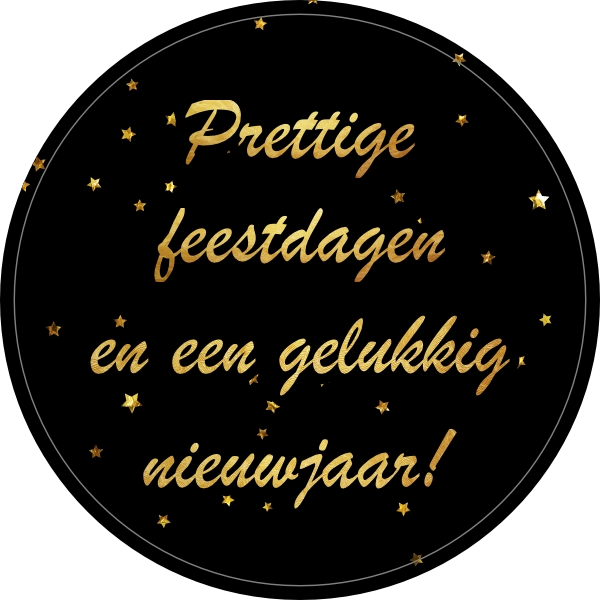 Sticker prettige feestdagen