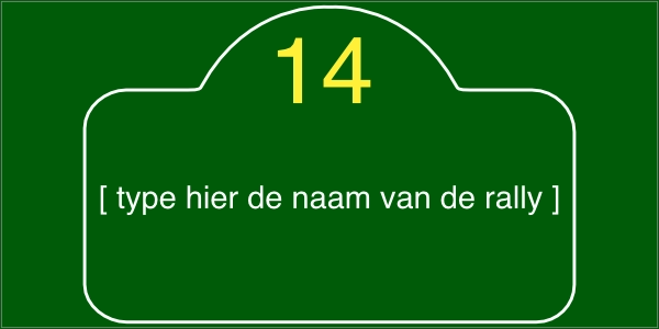 Sticker rally schild