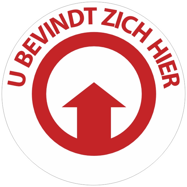 U bevindt zich hier sticker