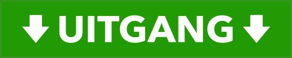 Uitgang sticker