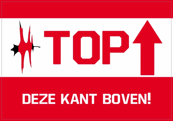 Sticker verzenddozen