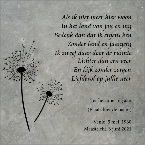 Stoeptegel in memoriam