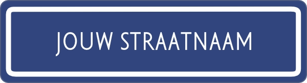 Straatnaambord smal