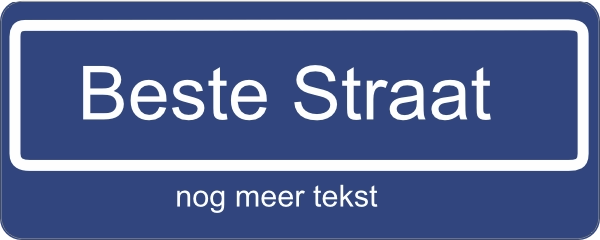 Straatnaambord maken