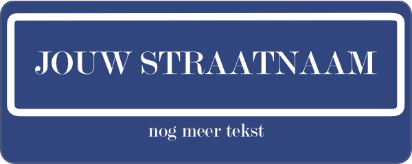 Streetsign extra straatnaambord