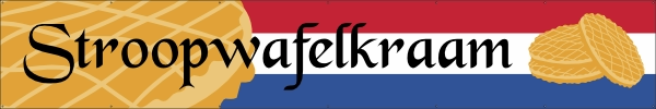 Stroopwafelkraam spandoek