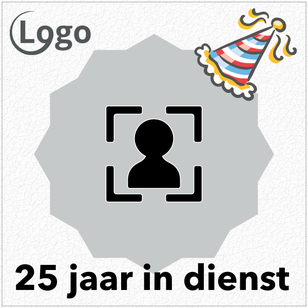 Tegeltje 25 jaar in dienst