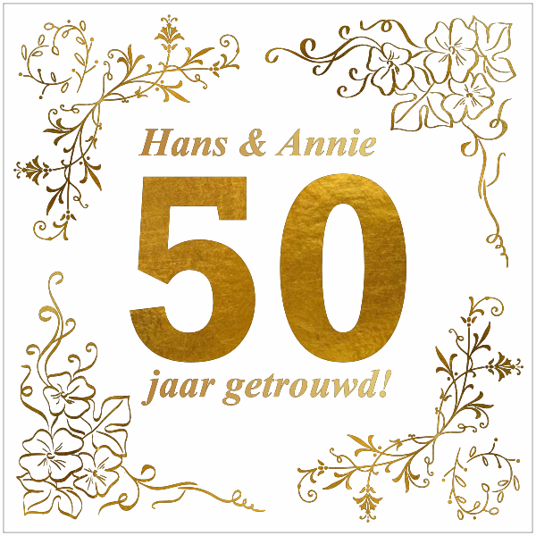 Tegeltje 50 jaar getrouwd