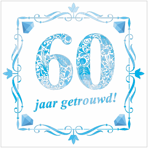 Tegeltje 60 jaar getrouwd