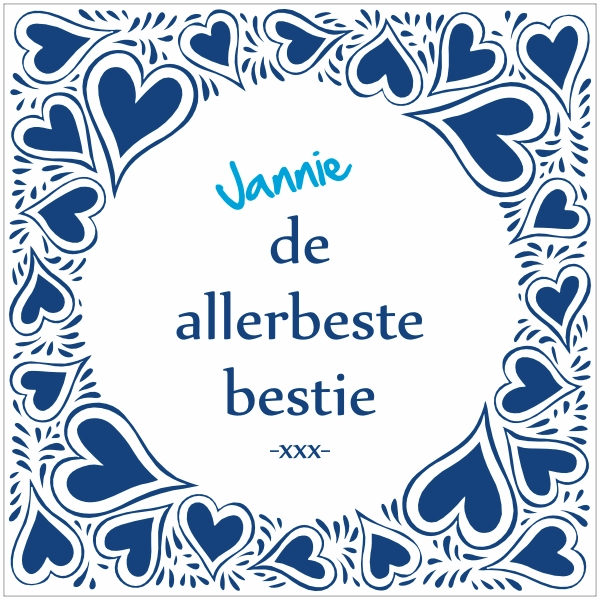 Tegeltje met spreuk - De allerbeste bestie