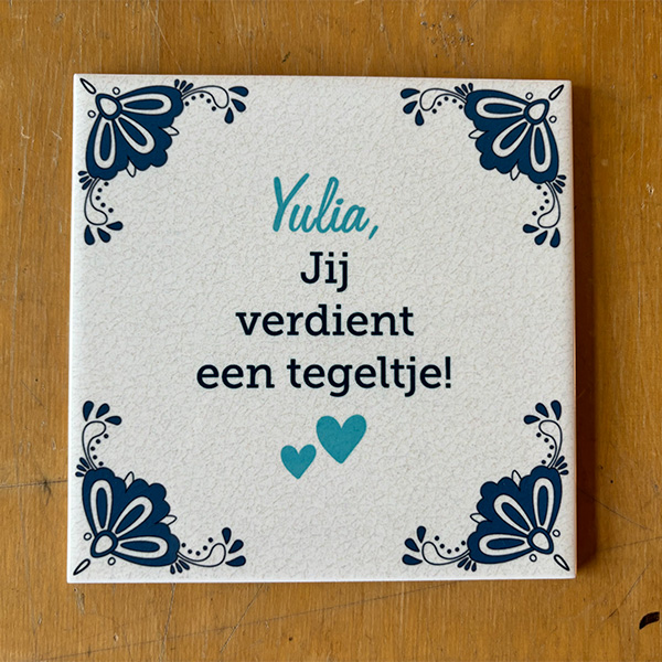 Yulia, jij verdient een tegeltje