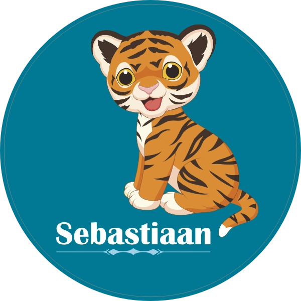 Tijger geboortesticker