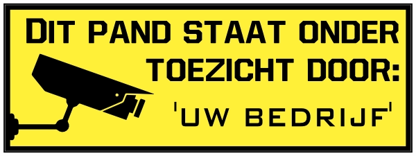 Toezicht Videobewaking Sticker