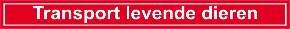 Transport levende dieren sticker
